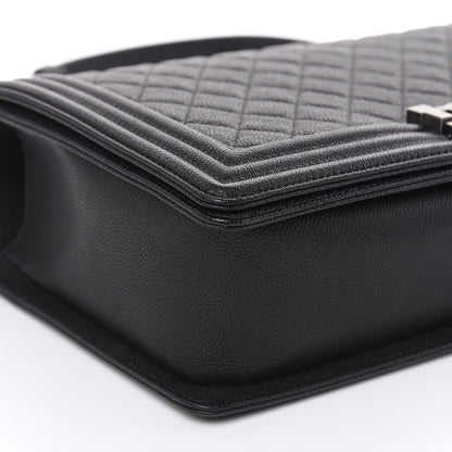 Chanel Caviar Quilted New Medium Boy Flap Black 8 of 10