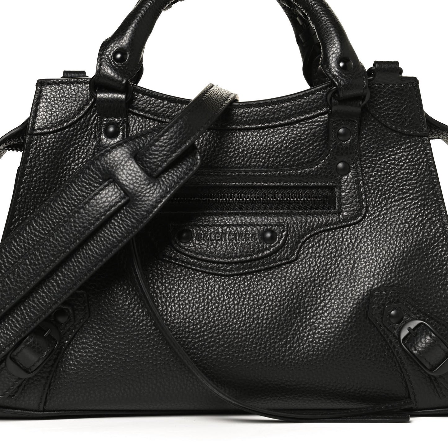 Grained Calfskin Neo Classic Black Hardware XS City Black