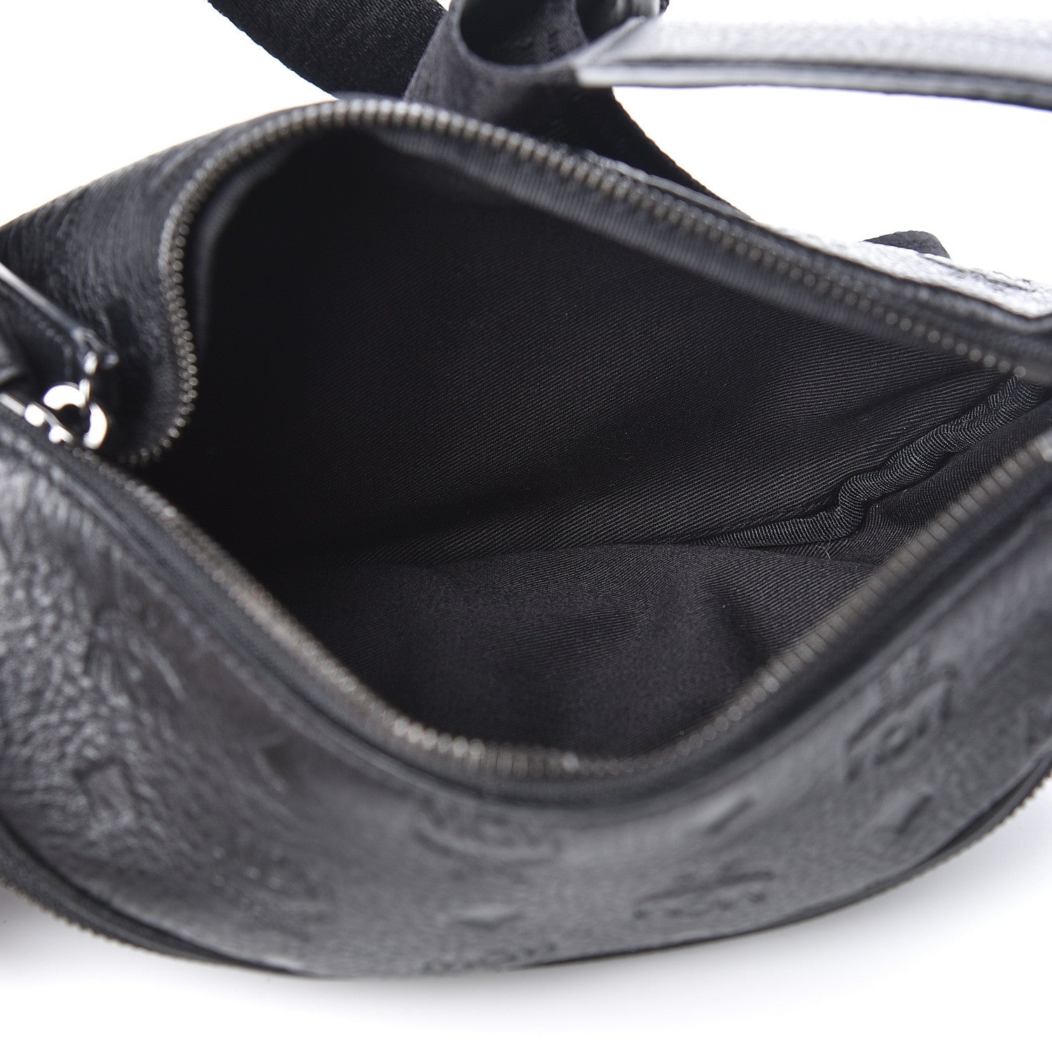 MCM Calfskin Ottomar Monogram Belt Bag Black 5 of 10
