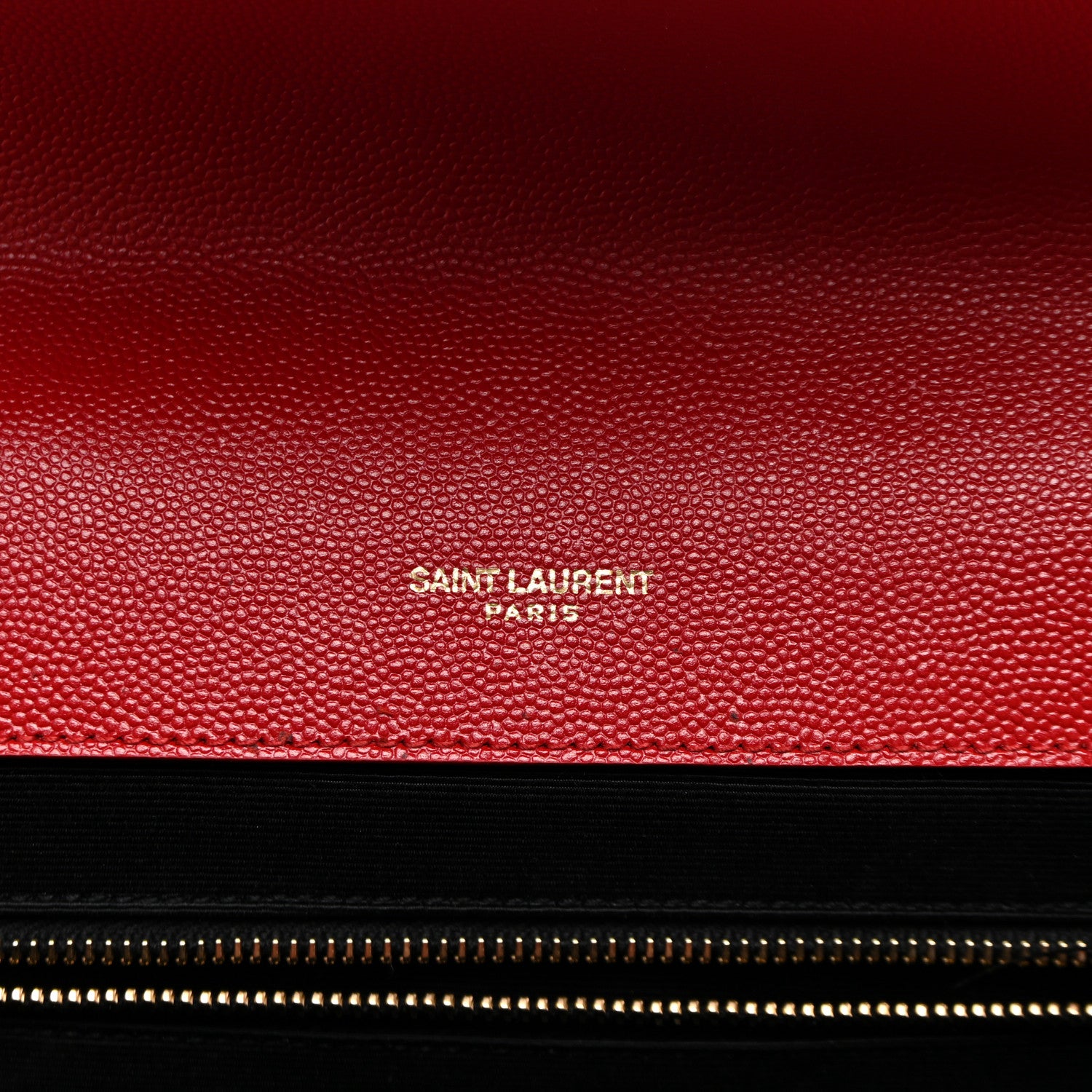 Saint Laurent Grain De Poudre Mixed Matelasse Large Triquilt Monogram Satchel New Red 6 of 11