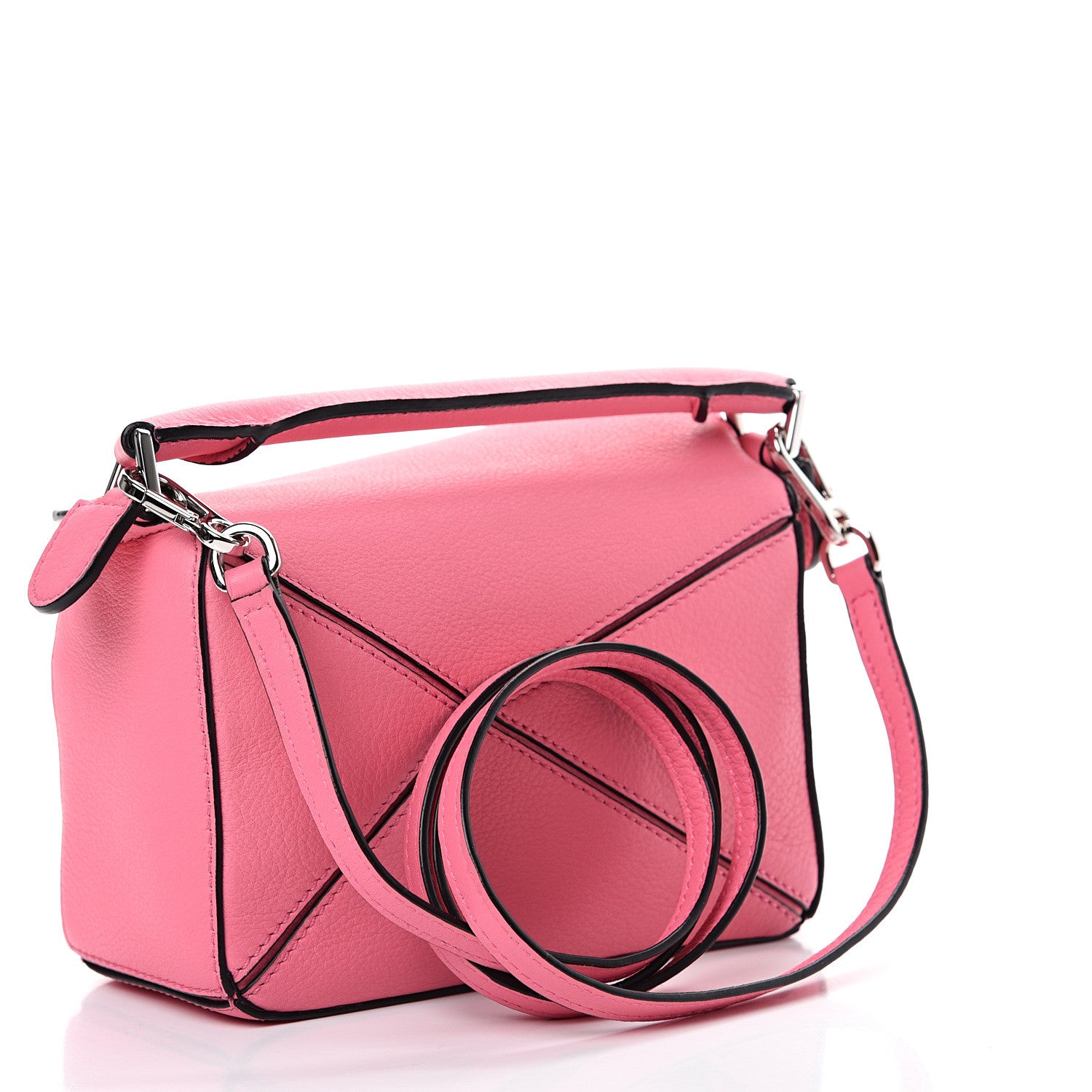 Loewe Calfskin Mini Puzzle Bag Wild Rose 2 of 11