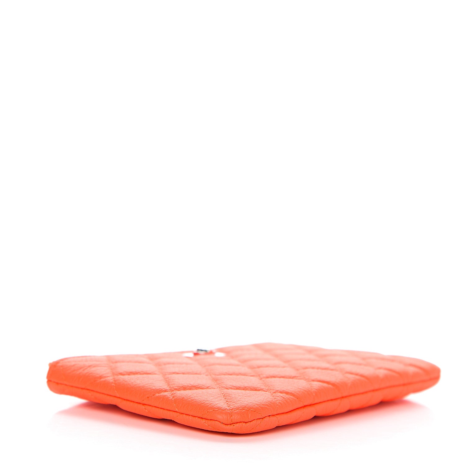 Chanel Goatskin Quilted Medium Reissue Cosmetic Case Orange 3 of 7