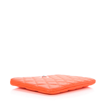 Chanel Goatskin Quilted Medium Reissue Cosmetic Case Orange 3 of 7