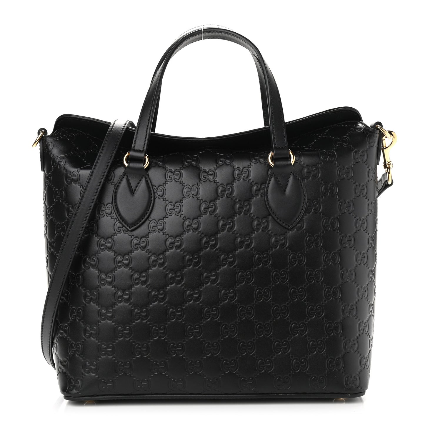 Guccissima Linea A Foldover Tote Black