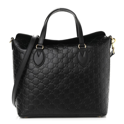 Gucci Guccissima Linea A Foldover Tote Black 1 of 10