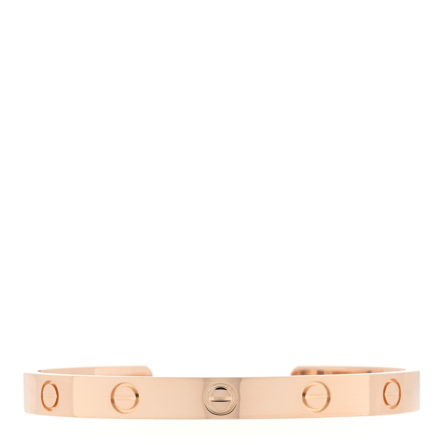 Cartier 18K Pink Gold LOVE Cuff Bracelet 17 1 of 3