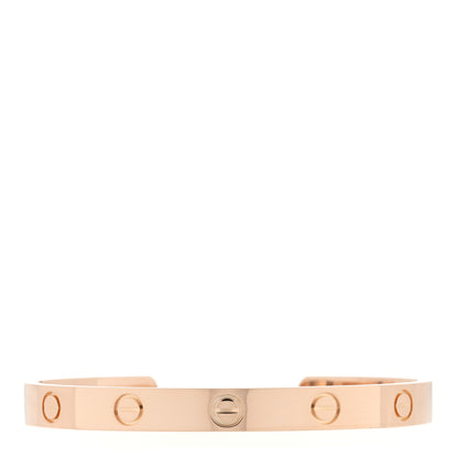Cartier 18K Pink Gold LOVE Cuff Bracelet 17 1 of 3