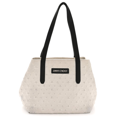 Jimmy Choo Grained Calfskin Embossed Star Small Sofia Tote Chalk 1 of 12