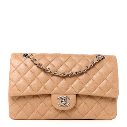 Chanel Caviar Quilted Medium Double Flap Beige 1 of 11