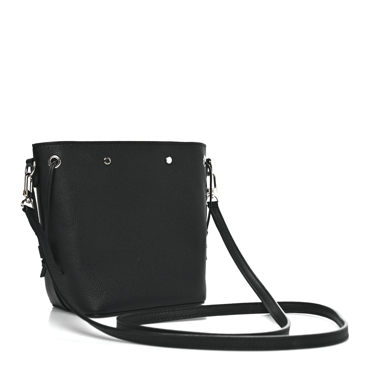 Louis Vuitton Calfskin Nano Lockme Bucket Black 3 of 9