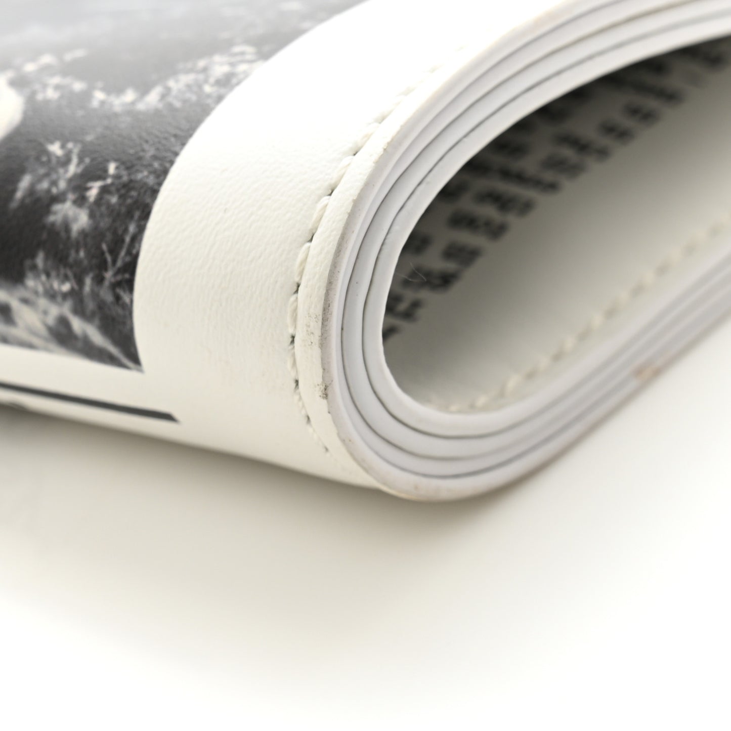 Calfskin Newspaper Print Pouch