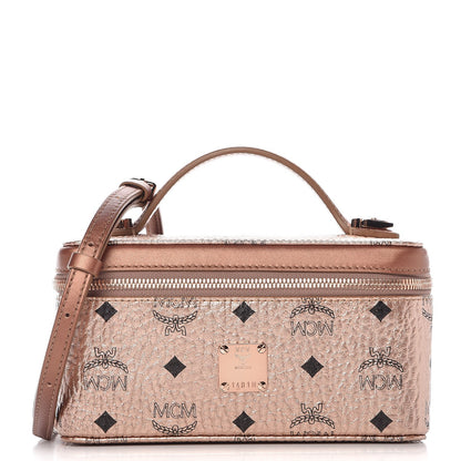 MCM Metallic Visetos Vanity Case Champagne Gold 1 of 8