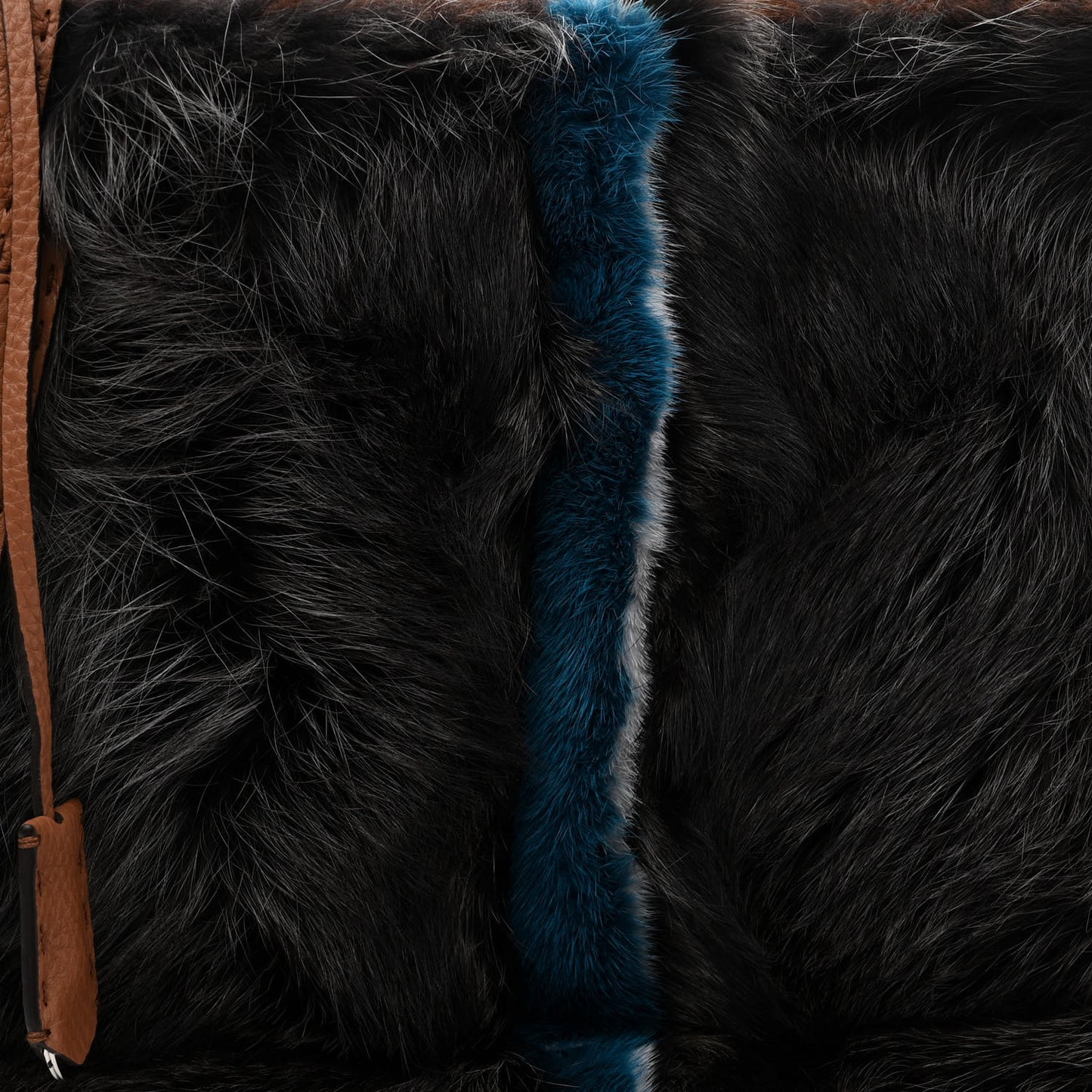 Mink Fur Calfskin Romano Selleria Anna Bucket Bag Mou