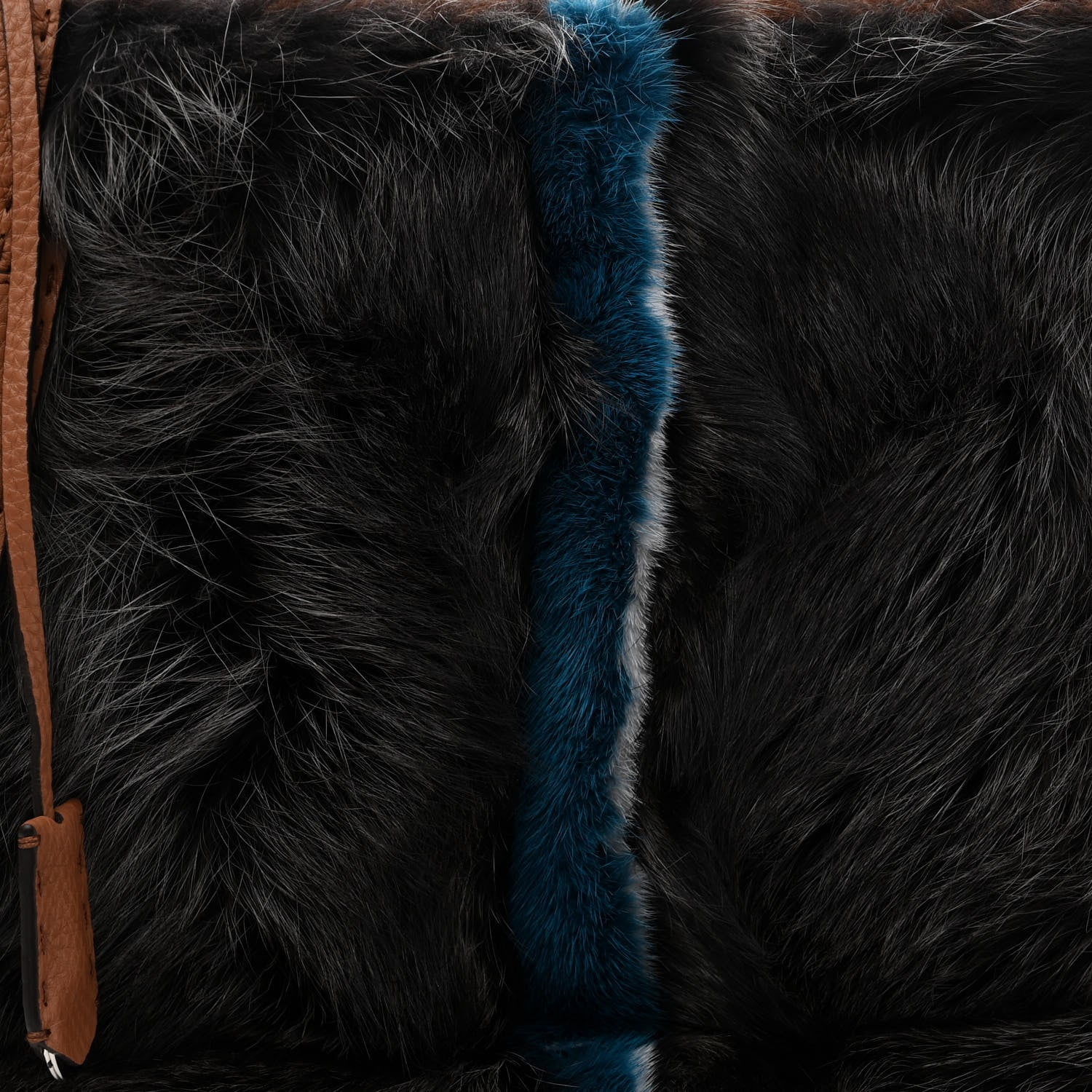 Fendi Mink Fur Calfskin Romano Selleria Anna Bucket Bag Mou 5 of 10