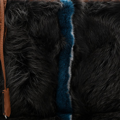 Fendi Mink Fur Calfskin Romano Selleria Anna Bucket Bag Mou 5 of 10