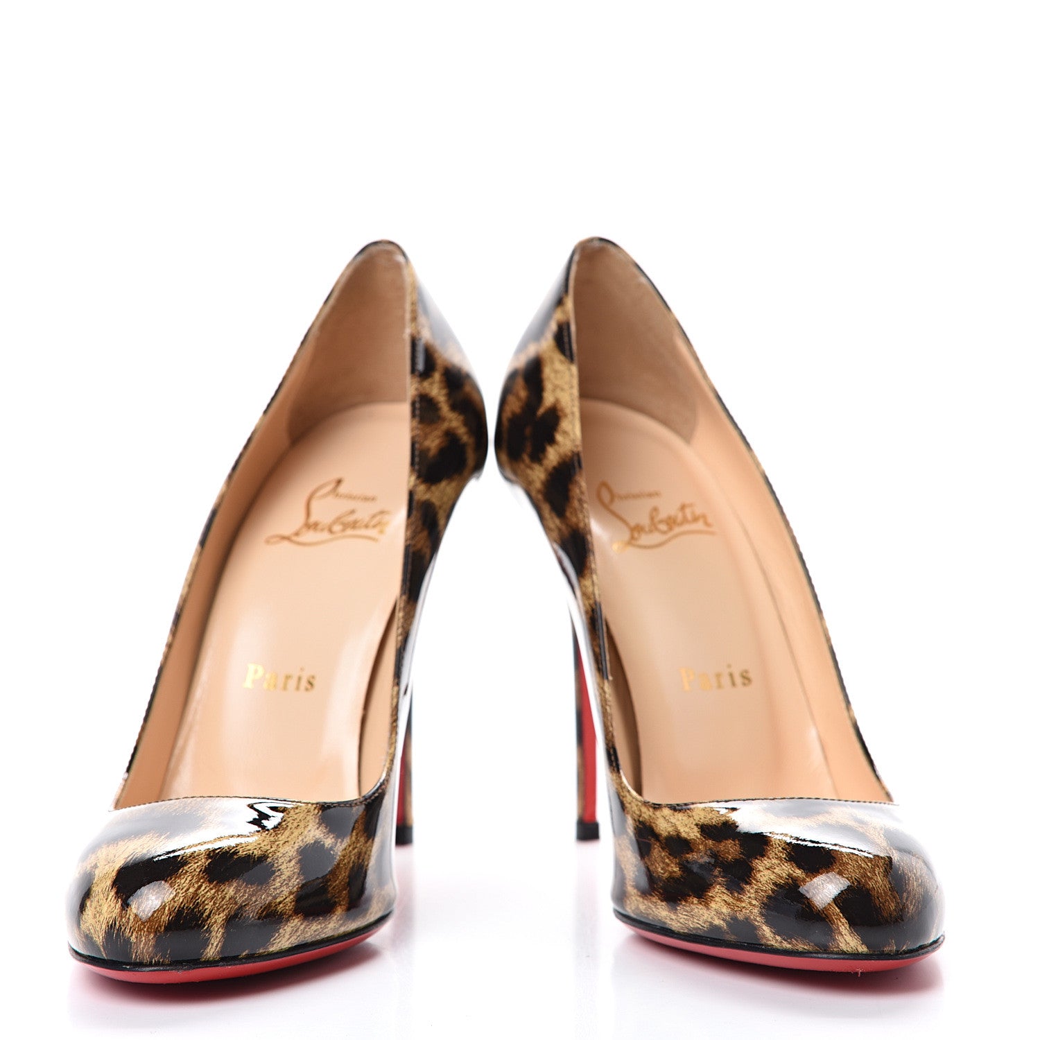 Christian Louboutin Patent Leopard Dorissima 100 Pumps 37 Brown 11 of 12