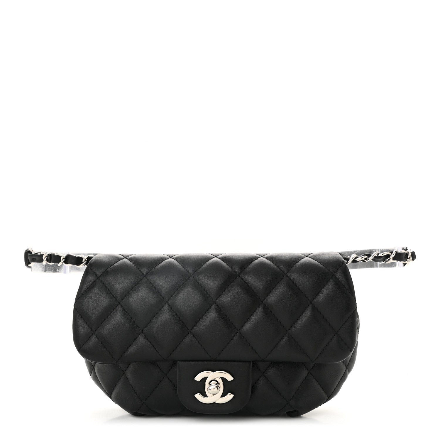Chanel Calfskin Quilted CC Uniform Flap Belt Bag Black 1 of 11