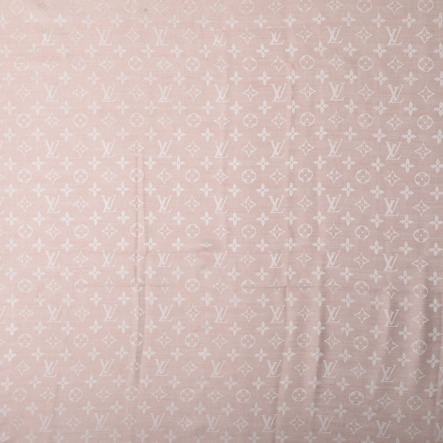 Wool Silk Monogram Shawl Natural