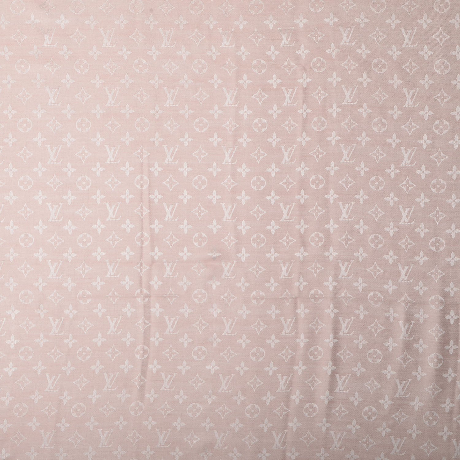 Louis Vuitton Wool Silk Monogram Shawl Natural 1 of 5