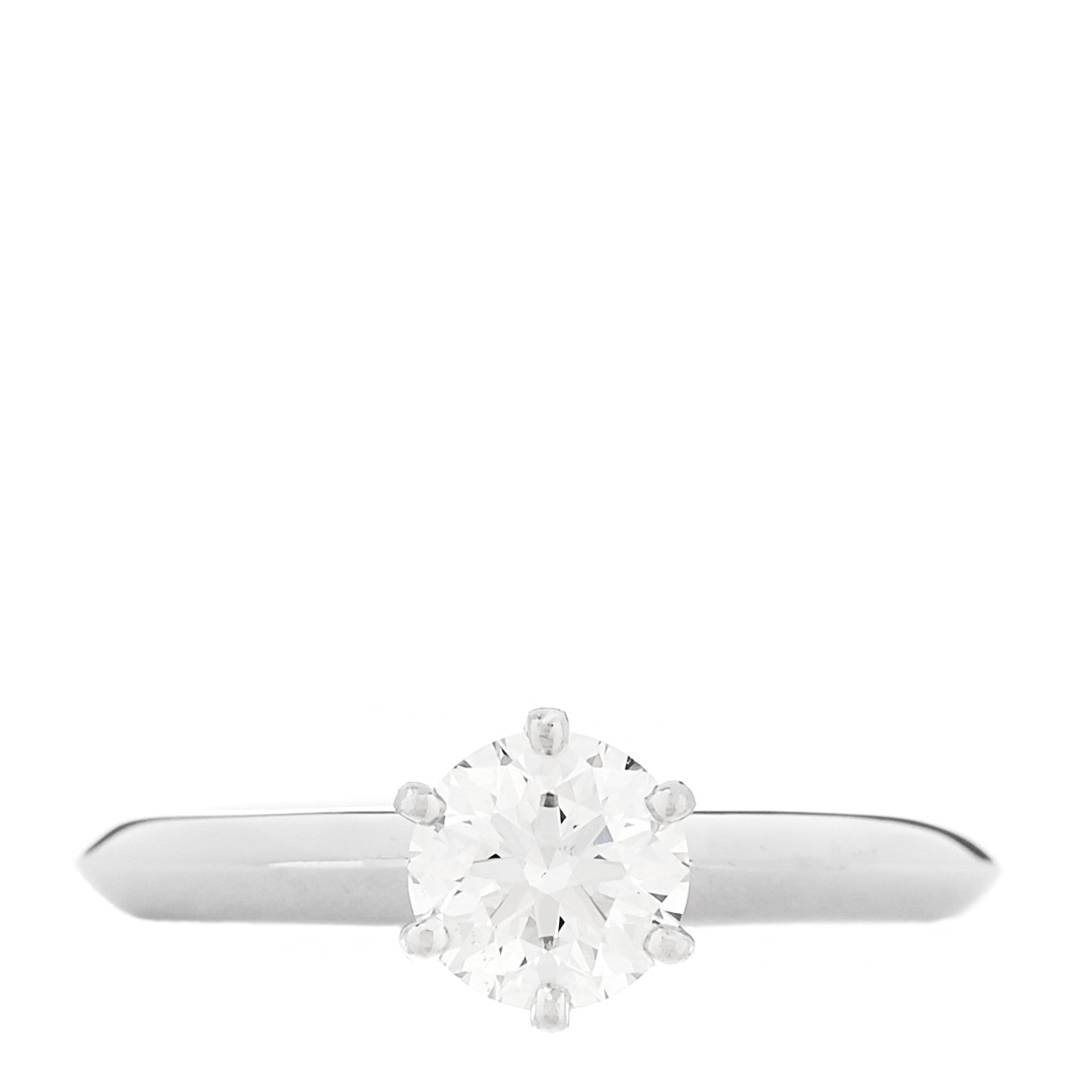 Tiffany Platinum Diamond .63ct Solitaire Engagement Ring 46 3.75 1 of 6