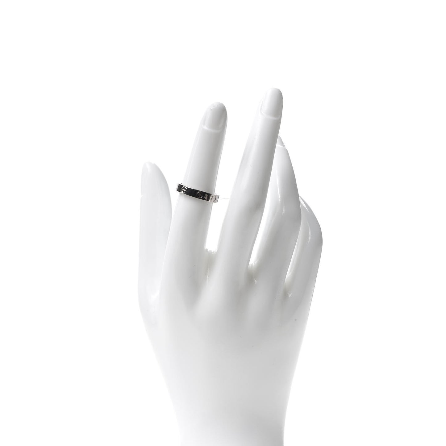 18K White Gold 3.5mm LOVE Wedding Band Ring 51 5.75