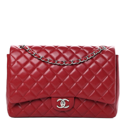 Chanel Caviar Quilted Maxi Double Flap Red 1 of 14