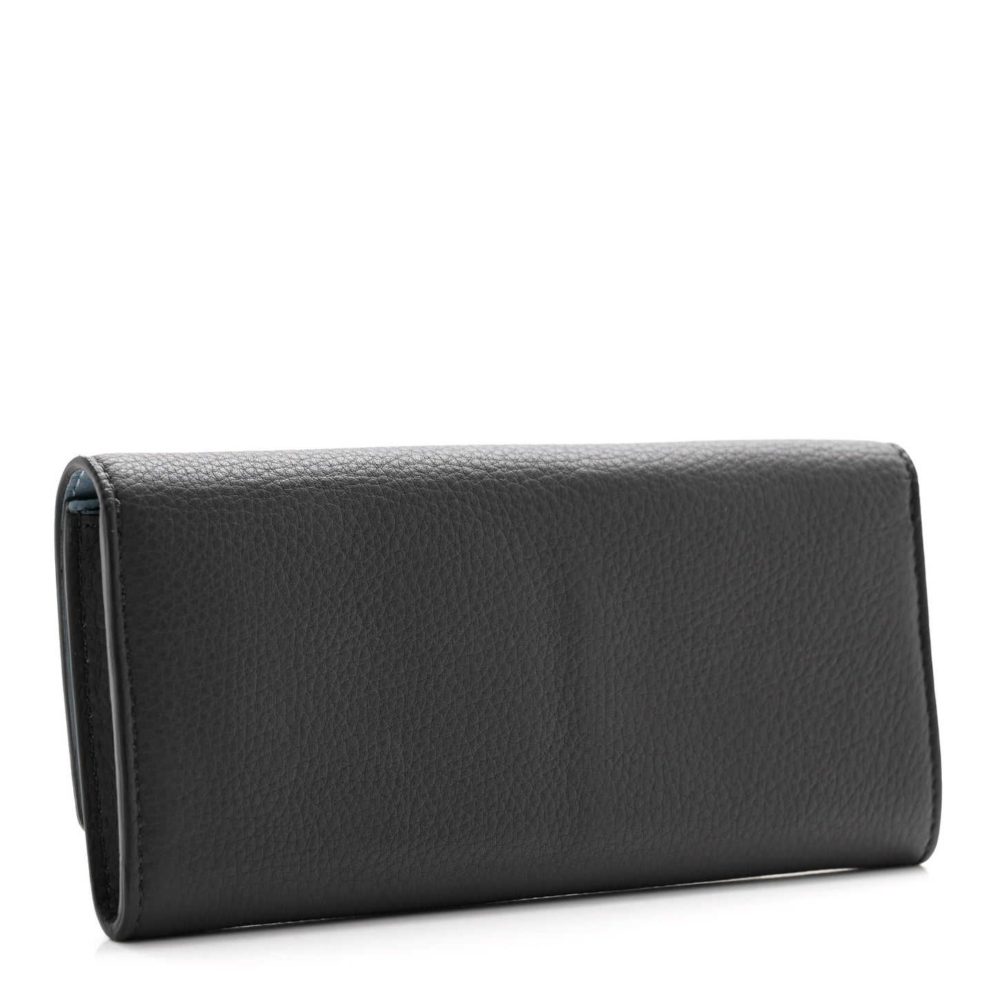 Grained Calfskin Somerset Marais Long Wallet Charcoal Grey