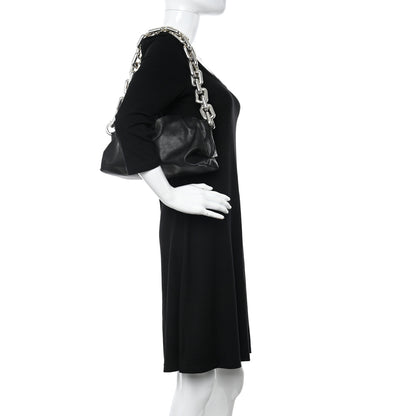 Bottega Veneta Calfskin The Pouch Chain Black 2 of 11