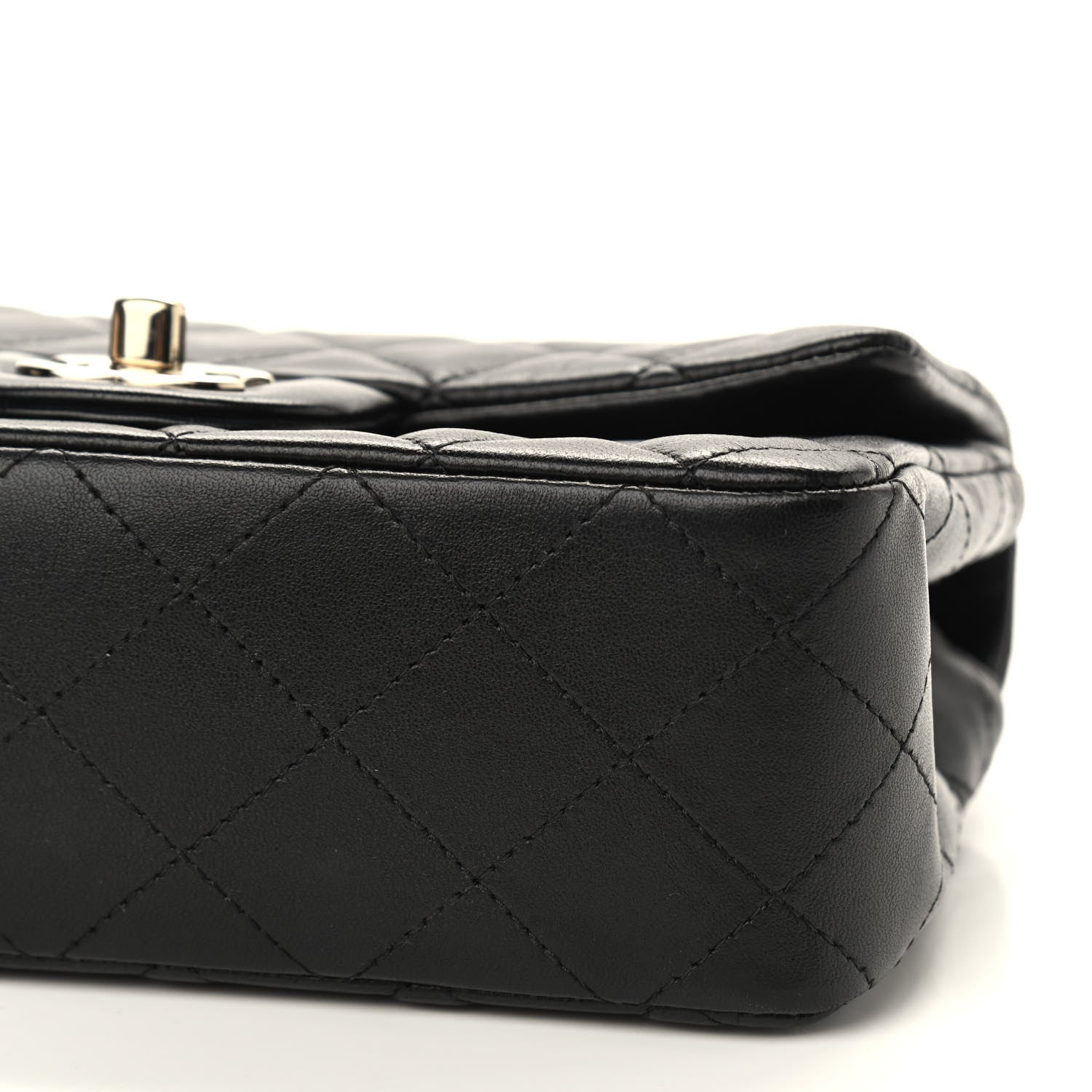 Chanel Lambskin Quilted Mini Rectangular Flap Black 7 of 9