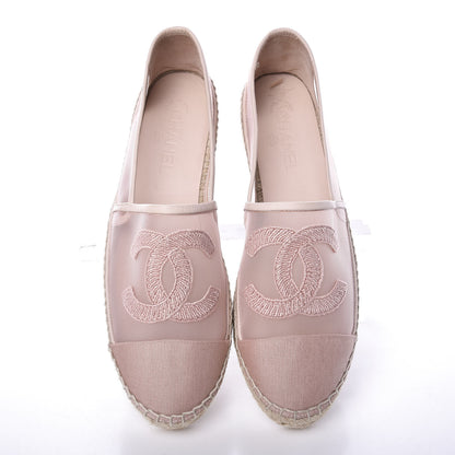 Chanel Mesh Grosgrain CC Espadrilles 42 Pink 5 of 11