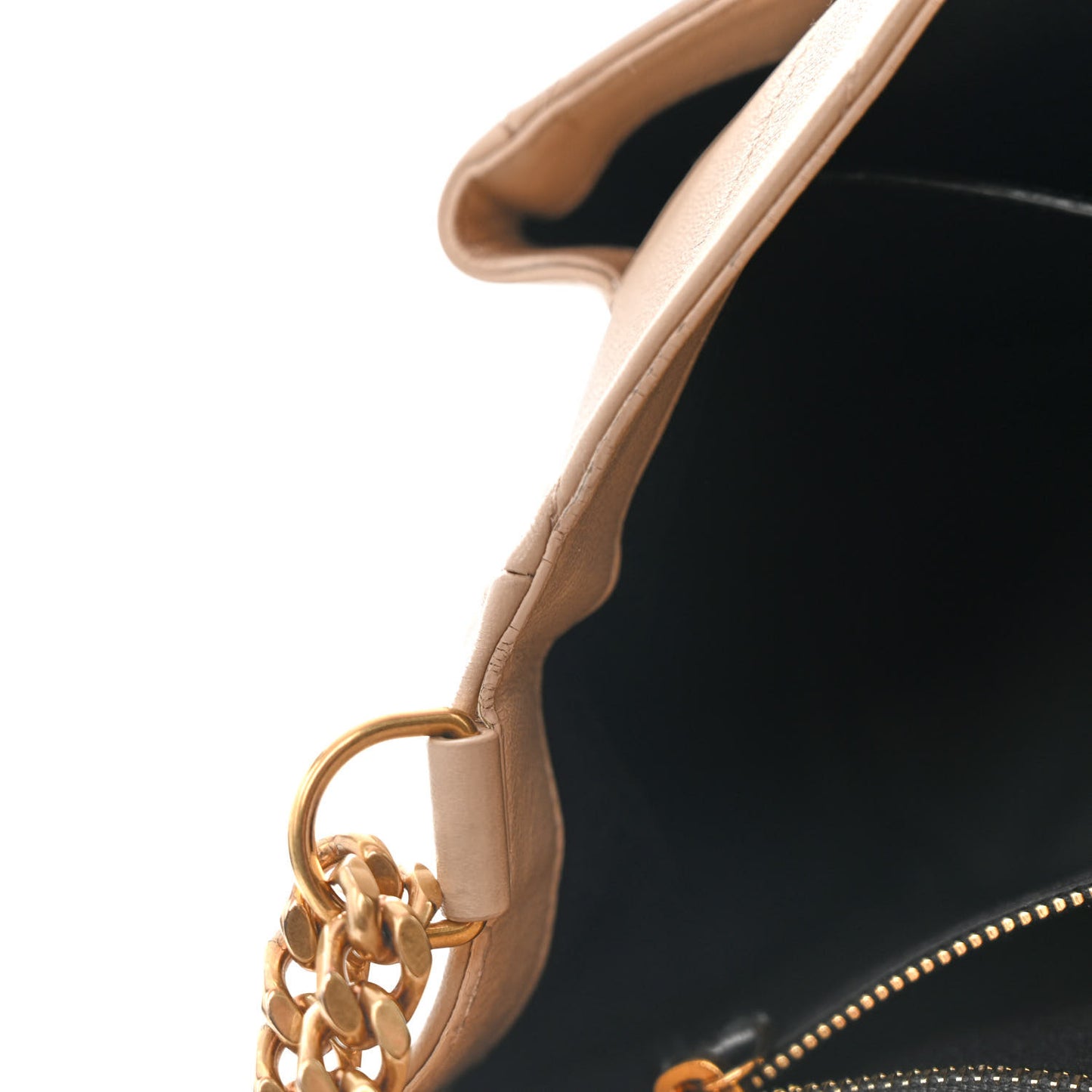 Lambskin Matelasse Monogram Medium Niki Chain Satchel  Dark Beige