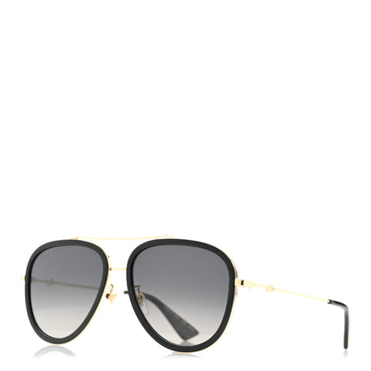 Gucci Metal Aviator Sunglasses GG0062S Black 1 of 8