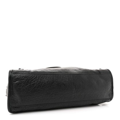 Balenciaga Agneau Classic Hardware S City Logo Strap Black White 4 of 11