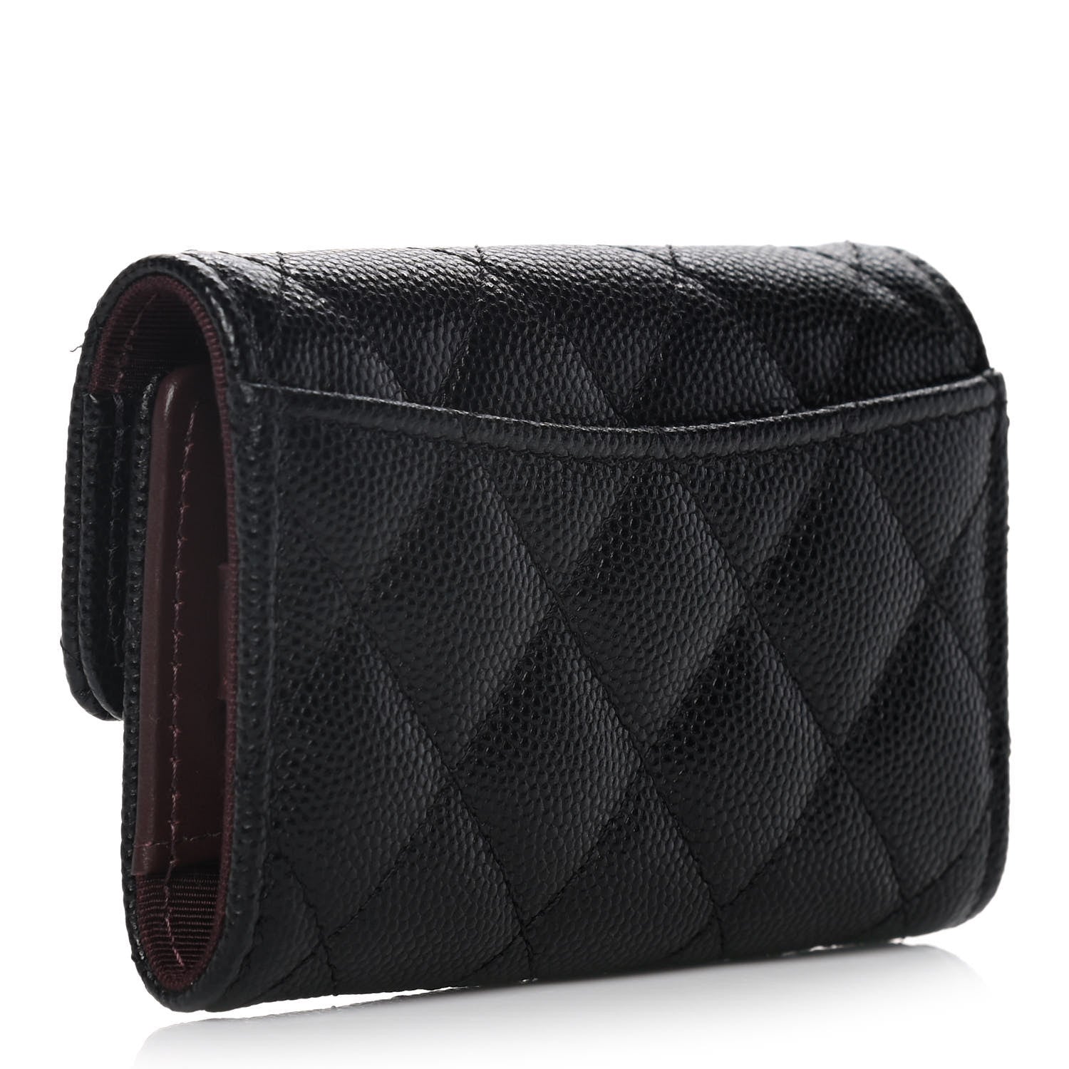 Chanel Caviar Quilted Classic 4 Key Holder Wallet Black 3 of 11