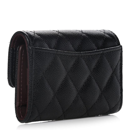 Chanel Caviar Quilted Classic 4 Key Holder Wallet Black 3 of 11
