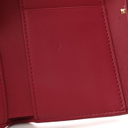 Christian Dior Lambskin Cannage Lady Dior Lotus Wallet Rusty Red 8 of 8