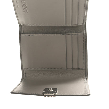 Loewe Pebble Grain Calfskin Anagram Small Vertical Wallet Grey 5 of 7