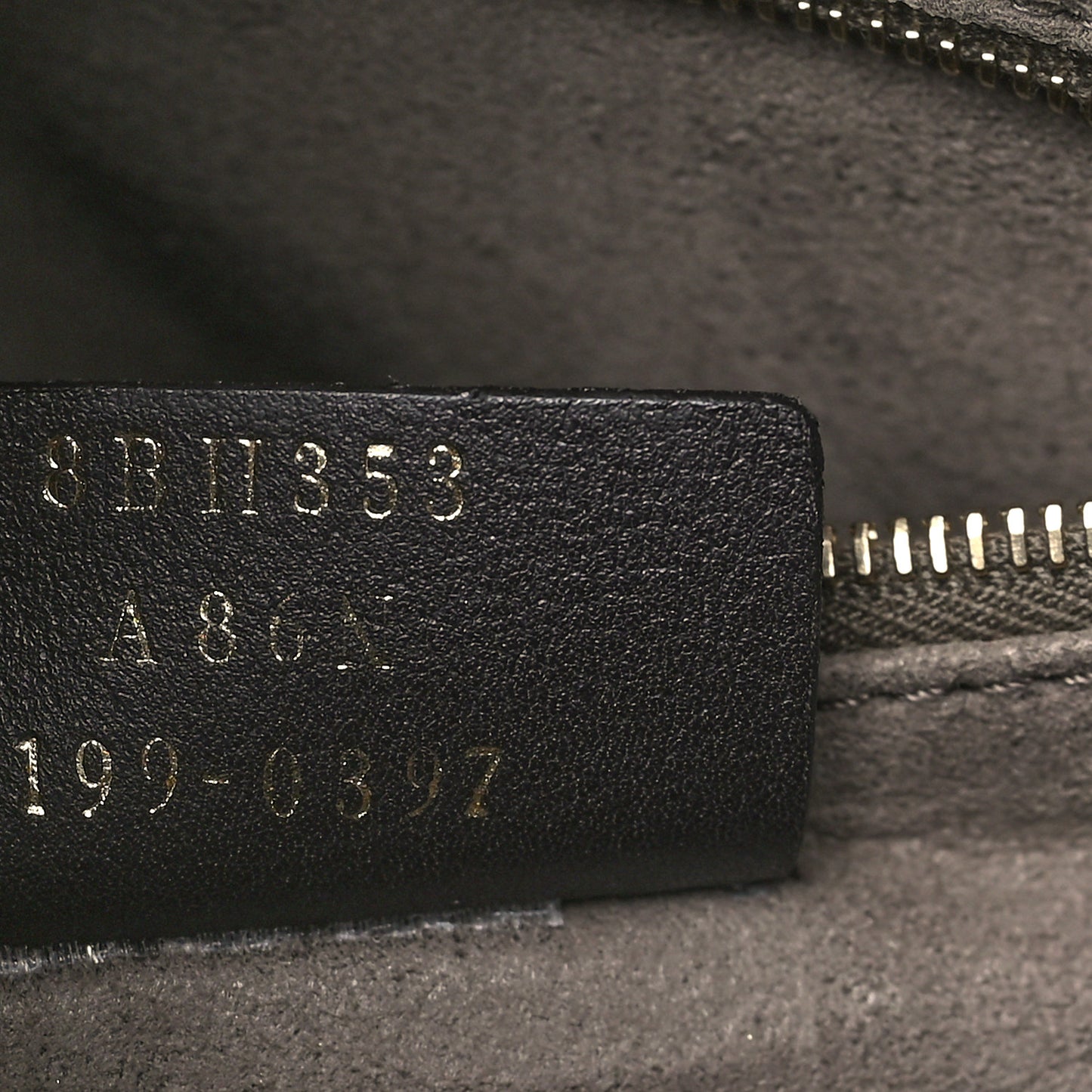Glazed Fabric Vitello Century Plexiglass FF 1974 Stamp Patch Small Runaway Shopper Tote Mogano Panna Black