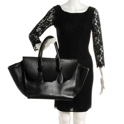Celine Smooth Calfskin Large Tie Knot Tote Black 2 of 8