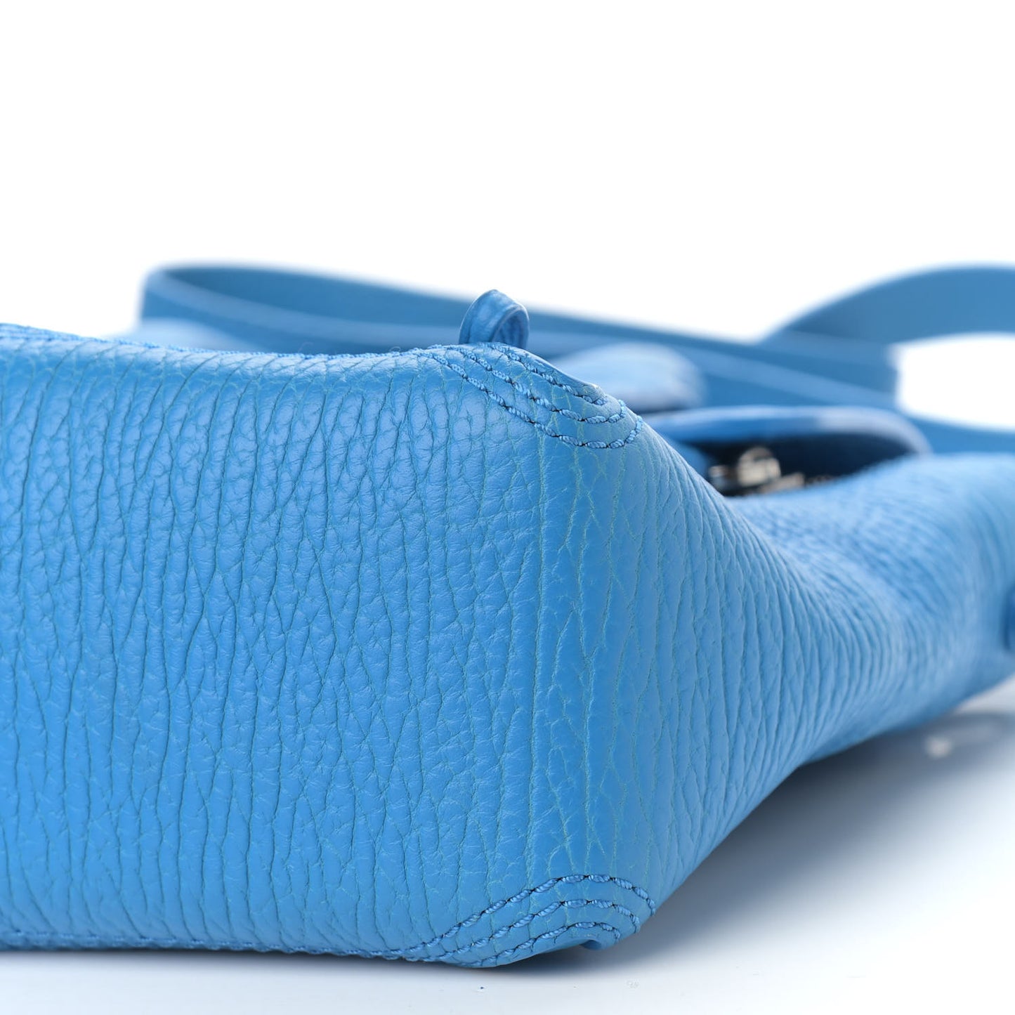 Textured Calfskin Mini Pashli Satchel Blue