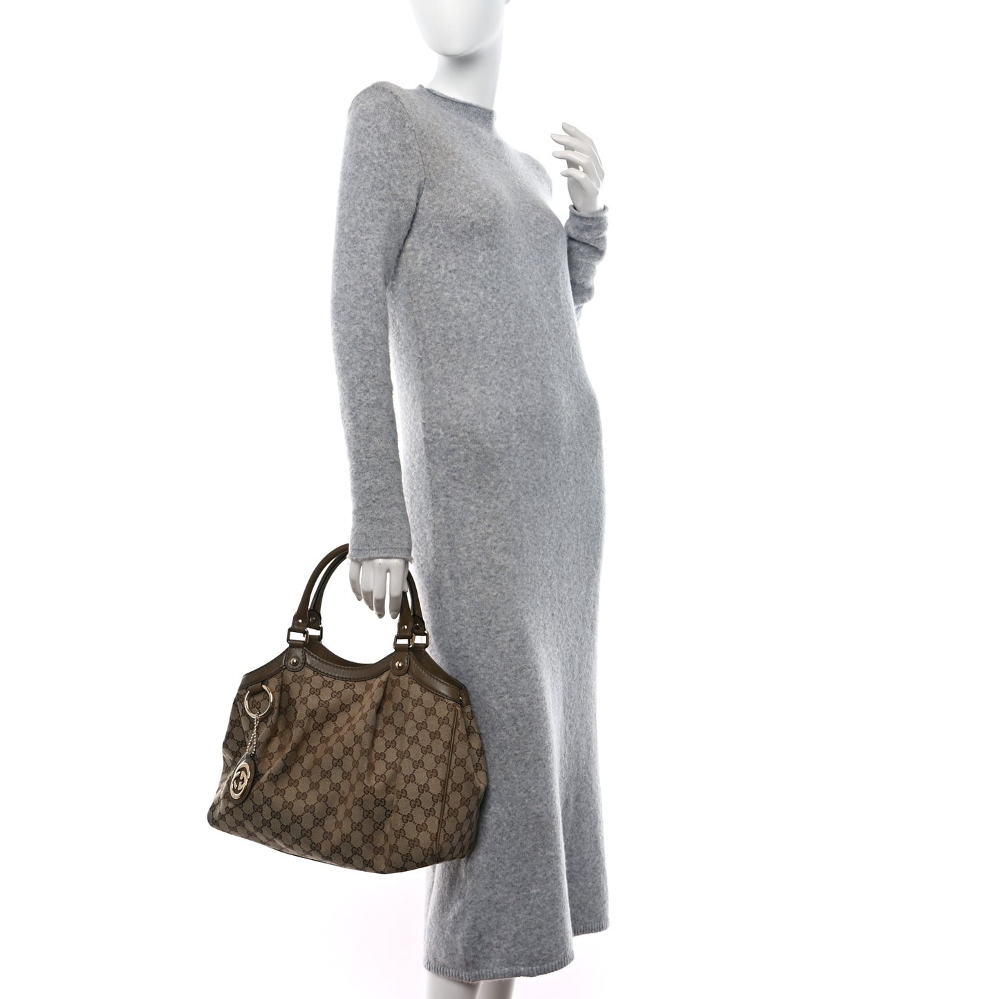 Monogram Medium Sukey Tote Beige Ebony