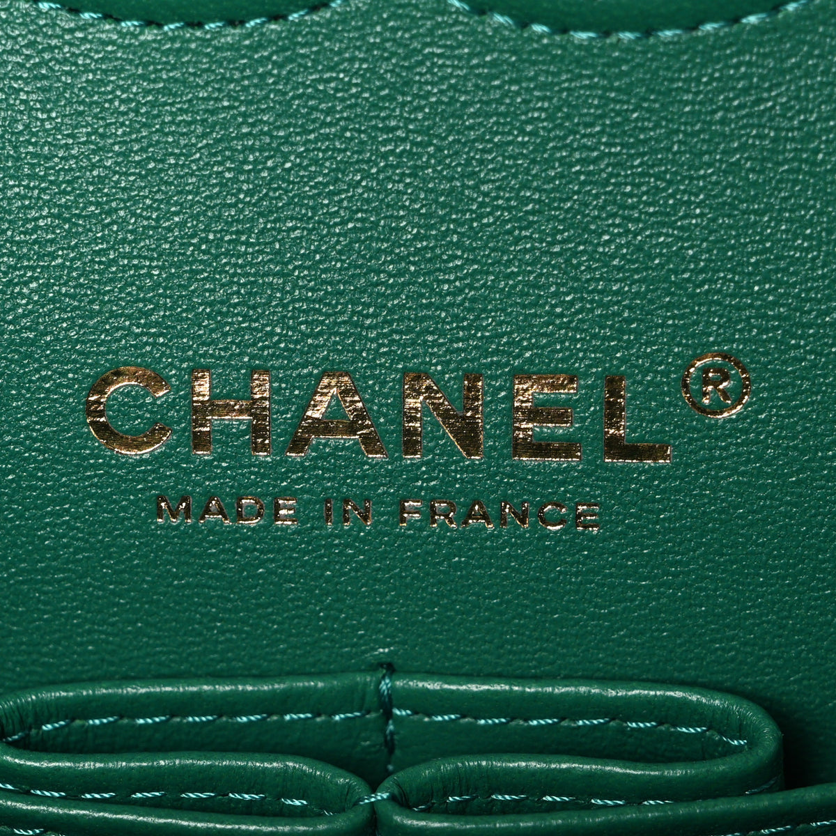 Caviar Quilted Medium Double Flap Green