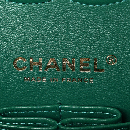 Chanel Caviar Quilted Medium Double Flap Green 6 of 10