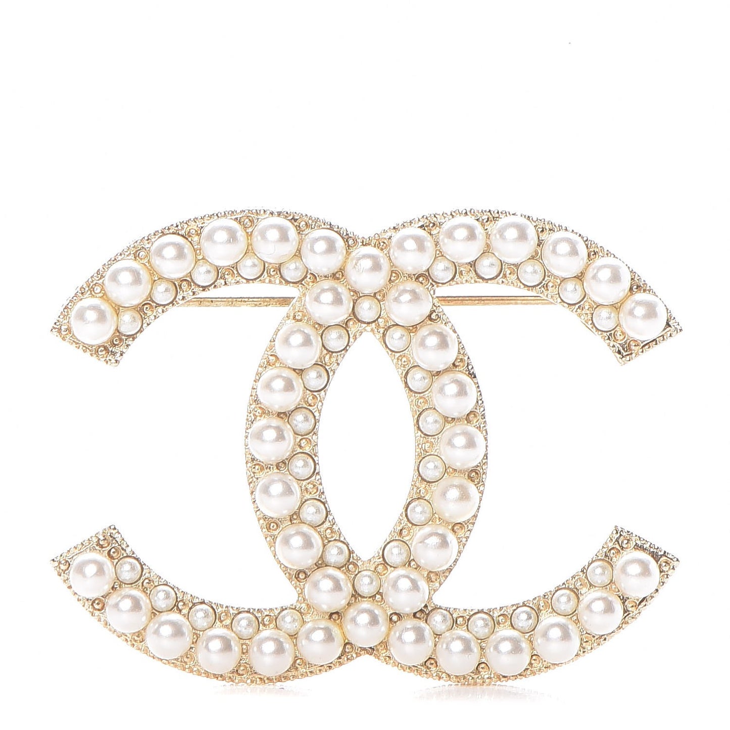 Pearl CC Brooch Gold