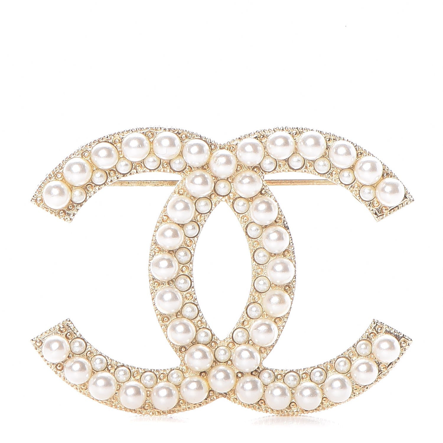 Chanel Pearl CC Brooch Gold 1 of 5