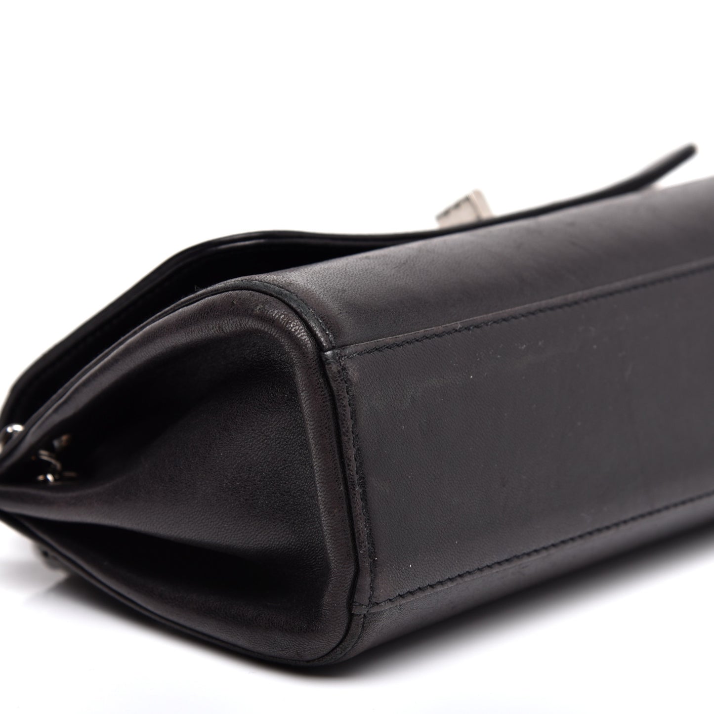 Lambskin Mademoiselle Accordion Flap Black