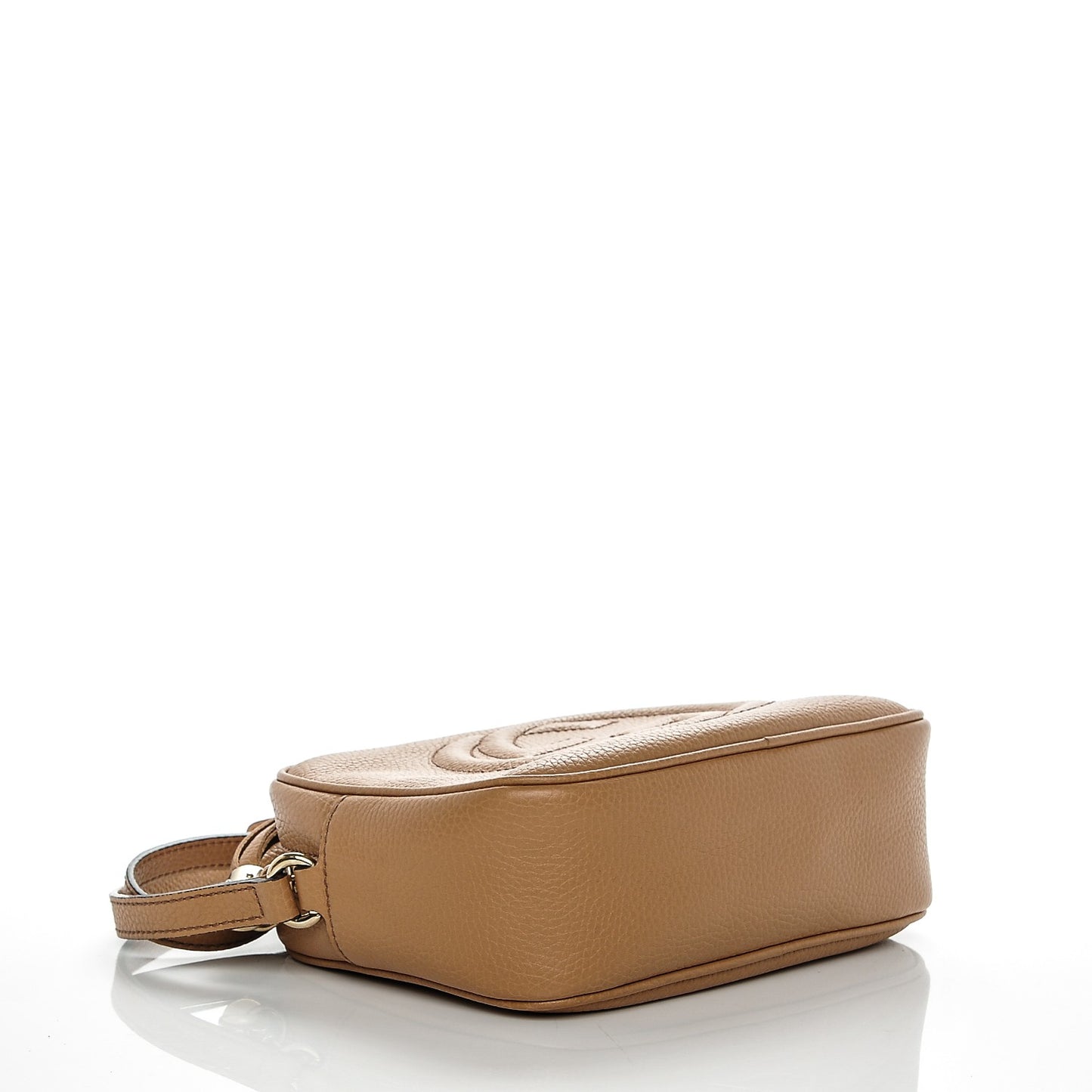 Pebbled Calfskin Small Soho Disco Bag Camelia