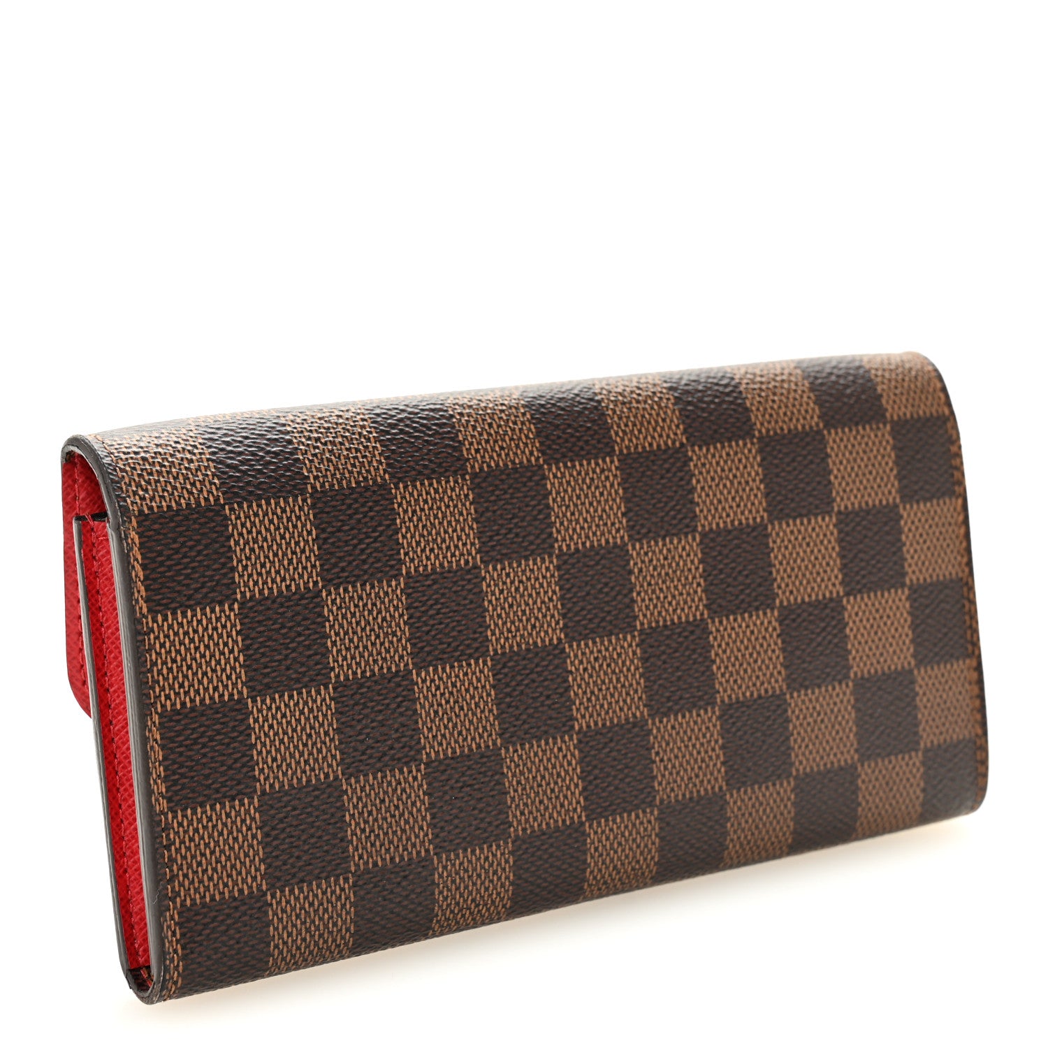 Louis Vuitton Damier Ebene Emilie Wallet Red 3 of 10
