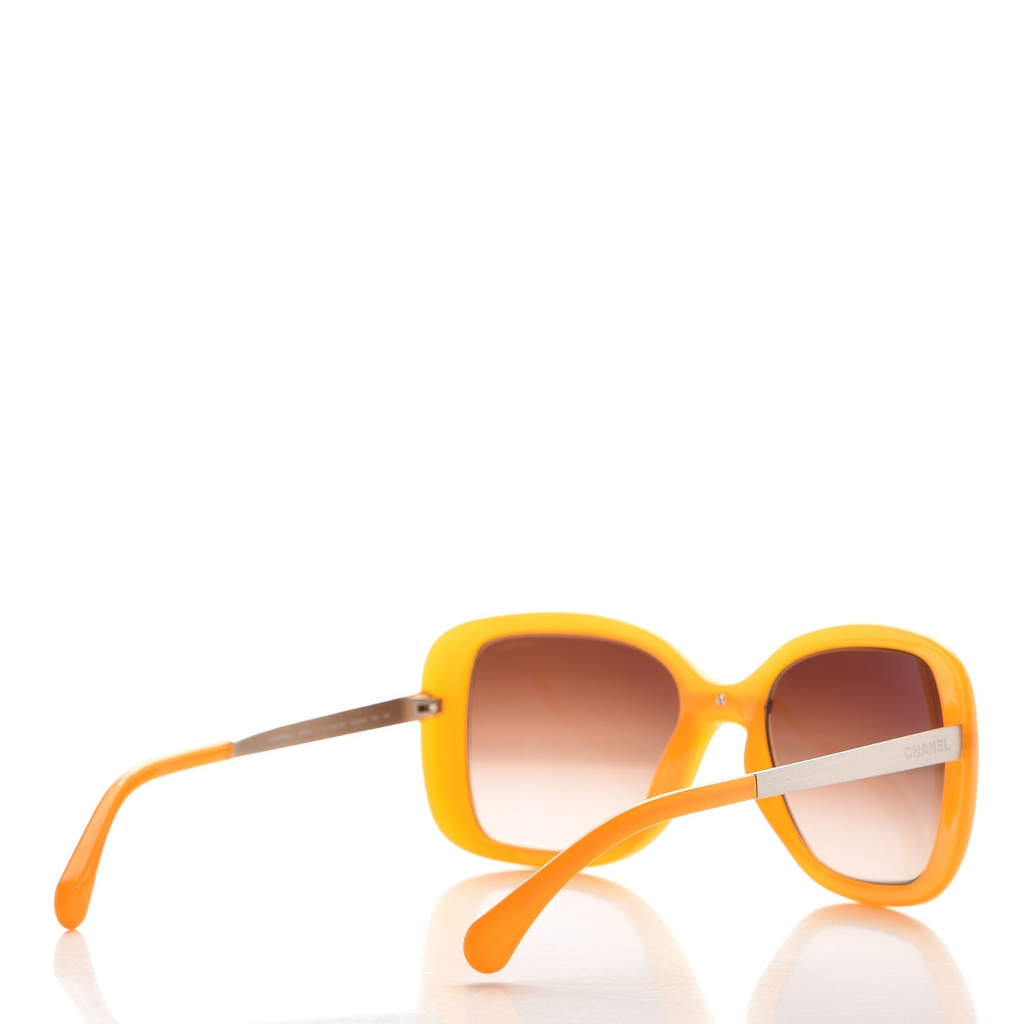 Oversize CC Logo Sunglasses 6044-T Yellow