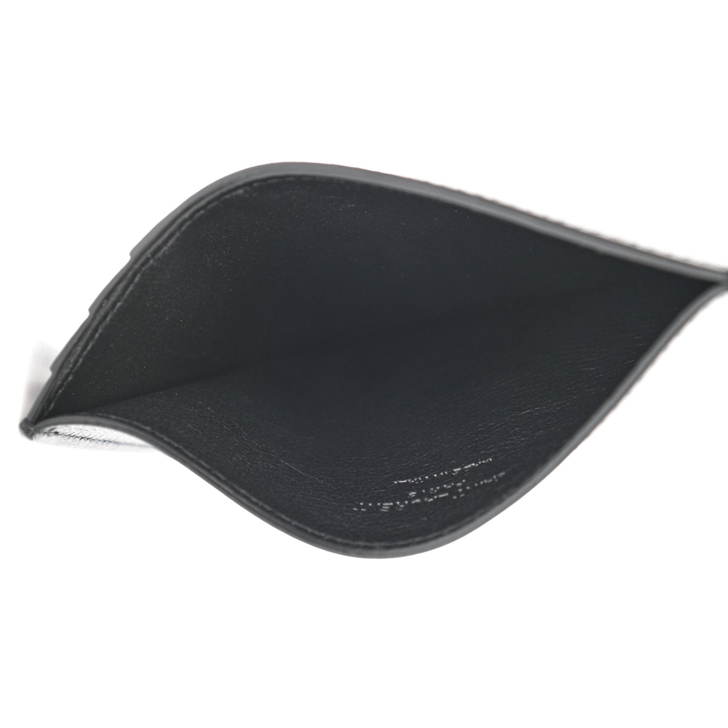 Smooth Calfskin Card Case Black